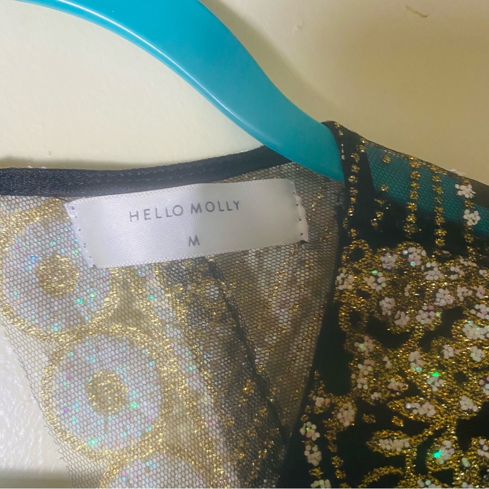 Hello Molly Black Mini Dress with Silver Sequin Embellishment - Picture 6 of 13